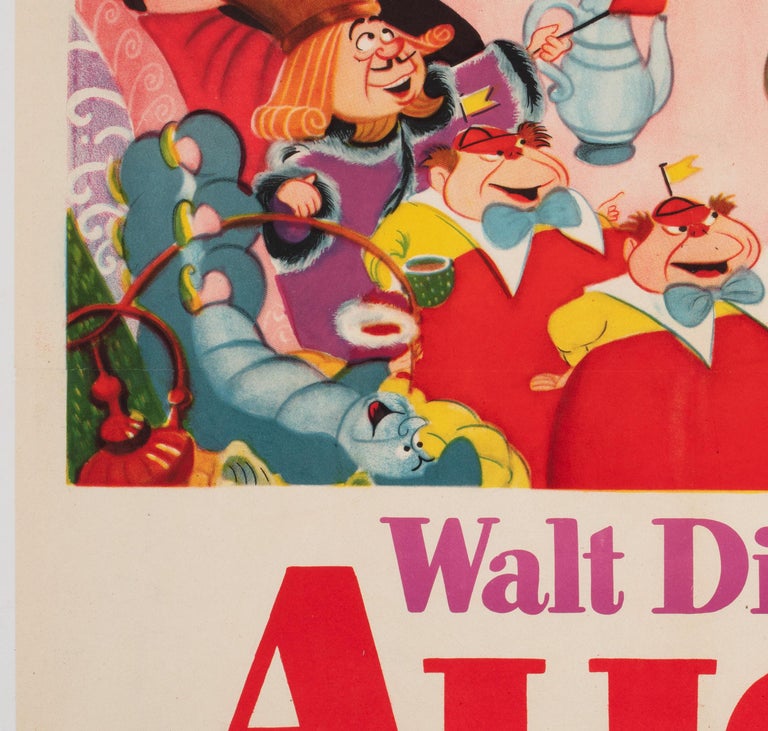 20th Century Alice in Wonderland 1951 US 1 Sheet Film Poster, Disney For Sale