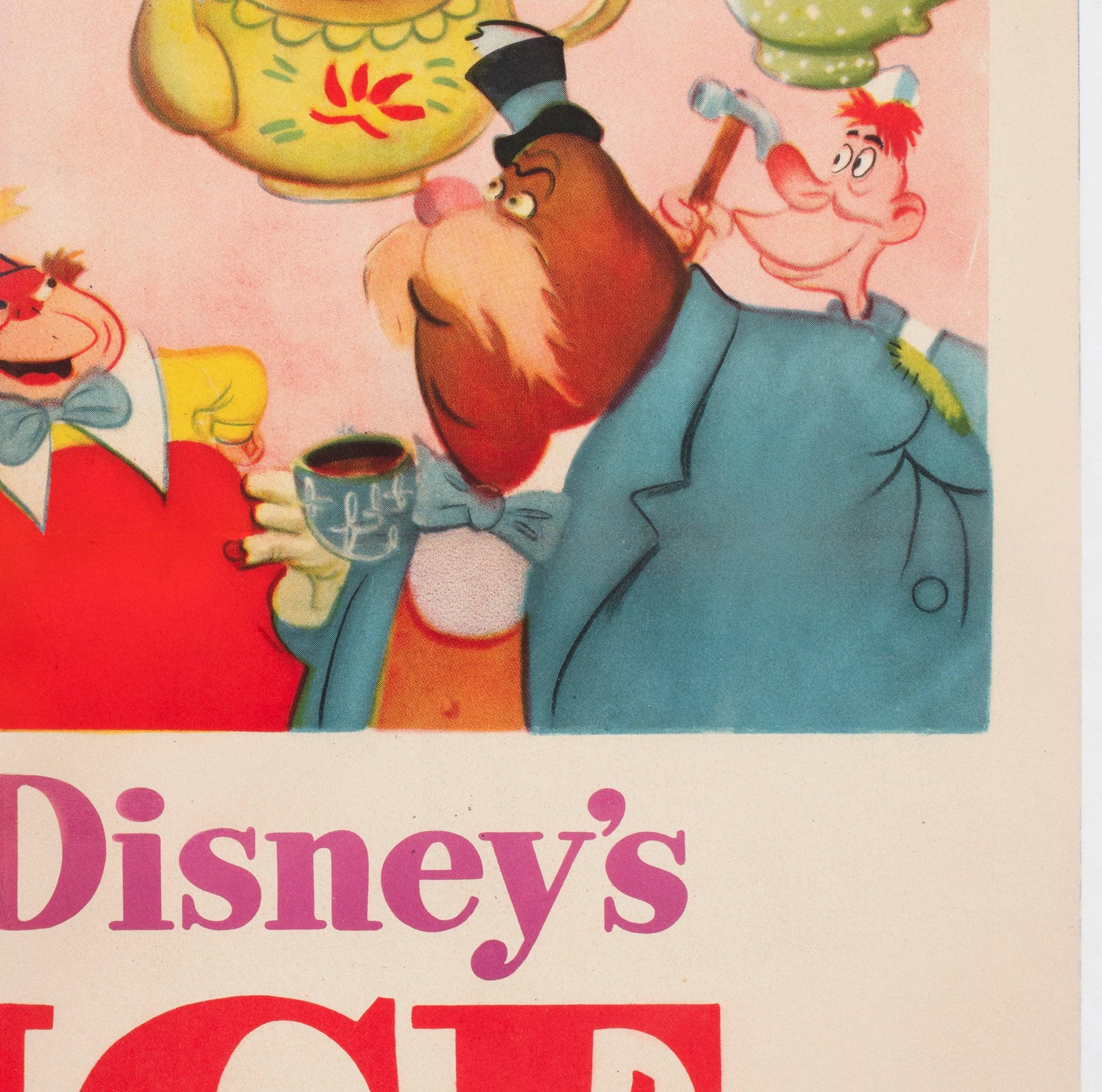 Alice im Wunderland 1951 US 1 Blatt Filmplakat, Disney (Leinen) im Angebot