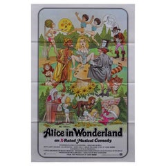 Vintage Alice In Wonderland: An X-Rated Musical Fantasy, Unframed Poster, 1976