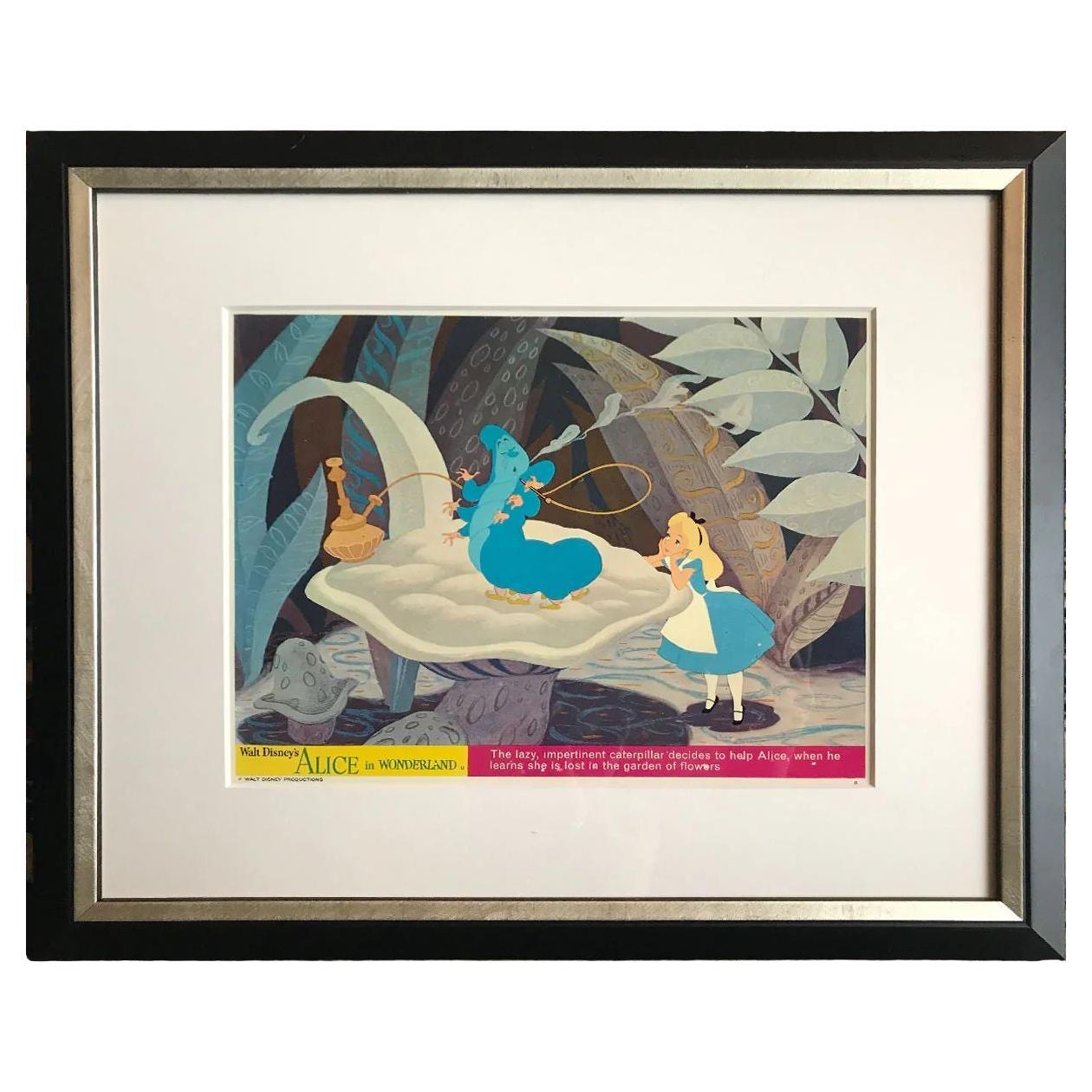 Alice In Wonderland, Framed Poster, 1960's / 70's RR For Sale