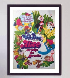 Alice In Wonderland (French) Original Poster by Walt Disney Productions, 1990