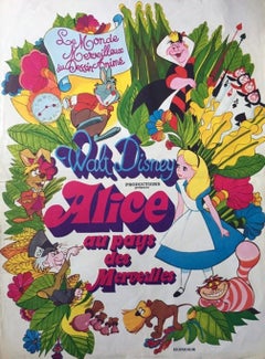 Alice In Wonderland (French) Original Poster by Walt Disney Productions, 1990