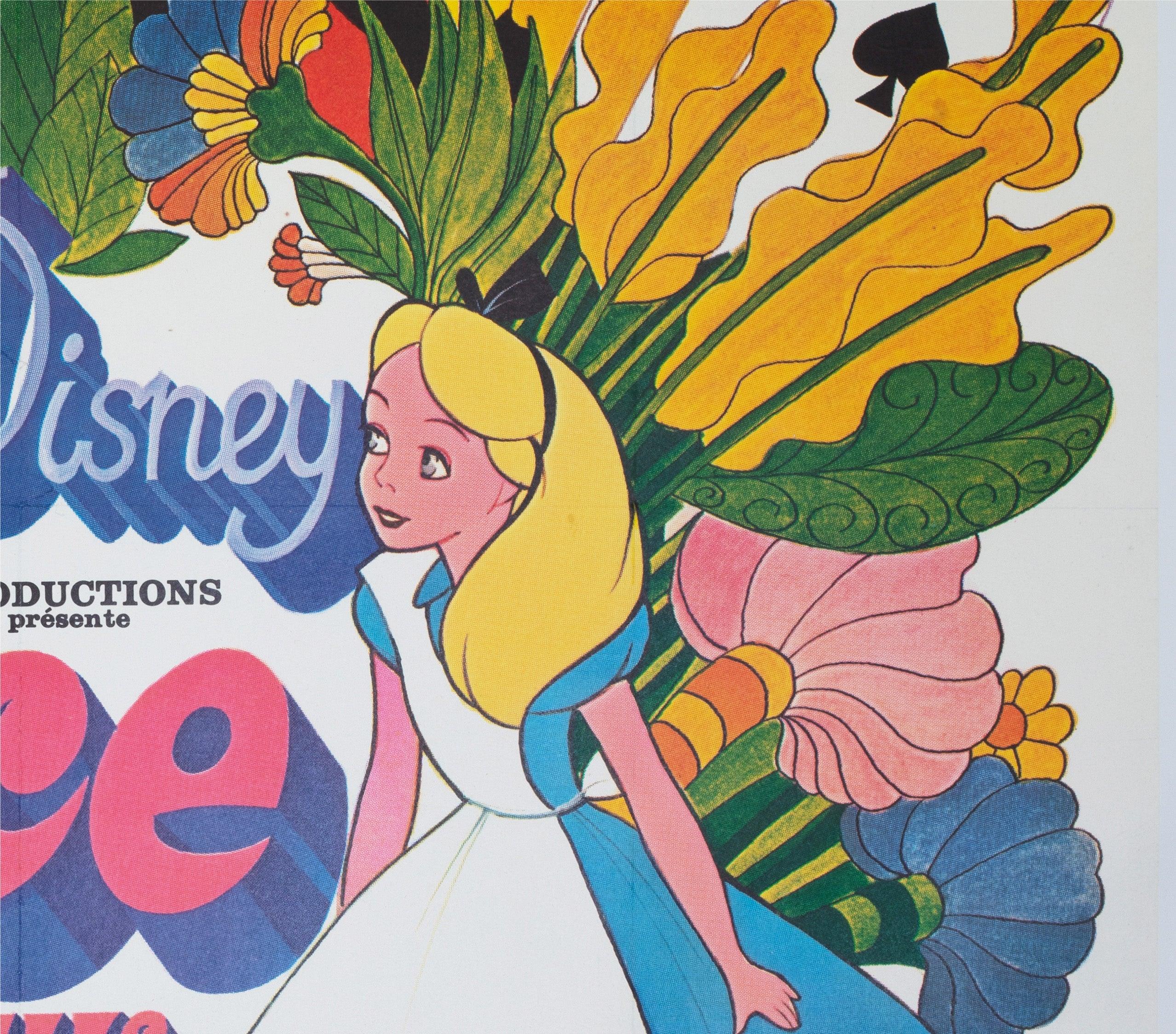 Alice in Wonderland R1970s French Grande Film Poster For Sale 1
