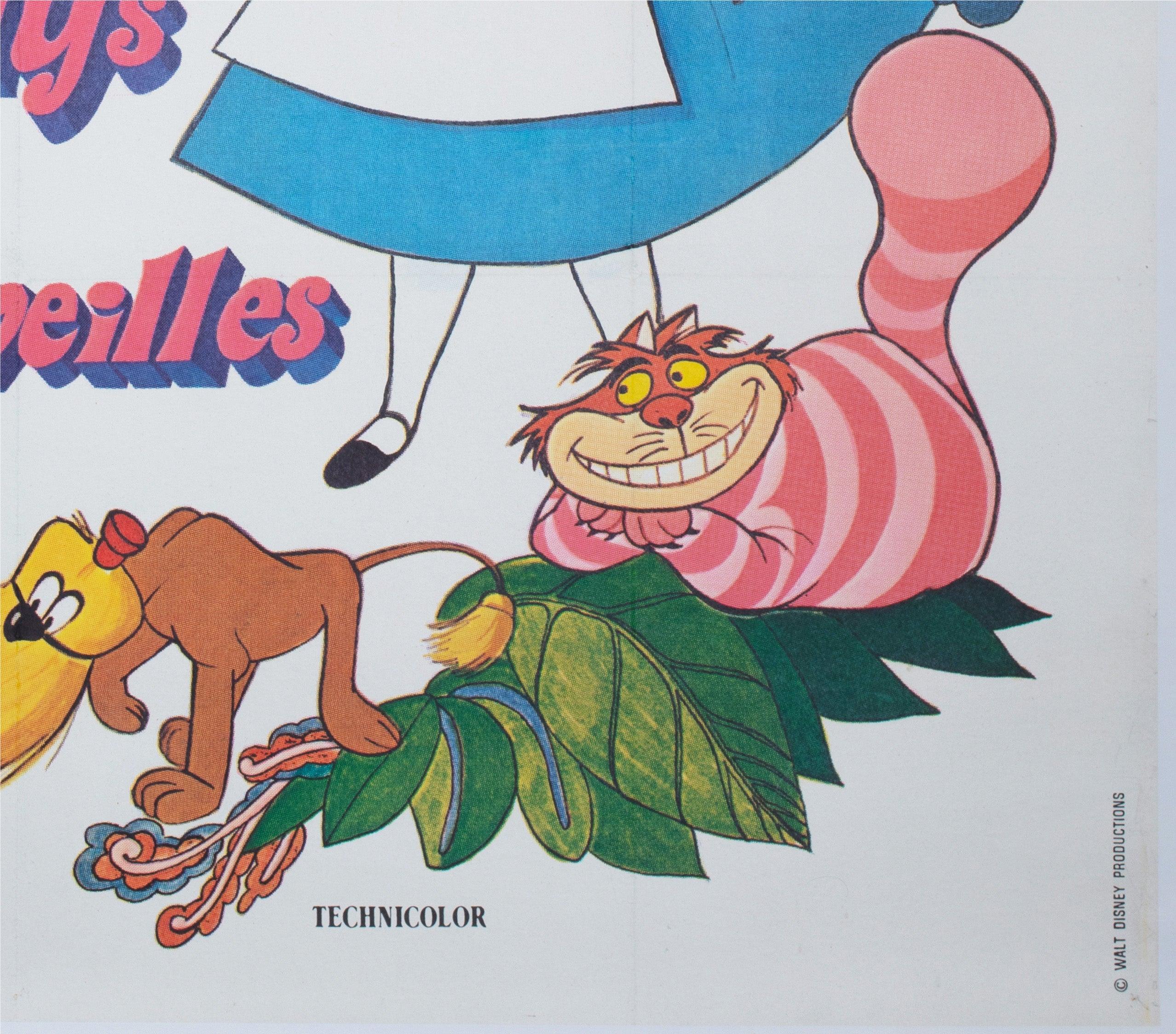 Alice in Wonderland R1970s French Grande Film Poster For Sale 3