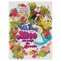 Vintage Alice in Wonderland R1970s French Petite Film Poster