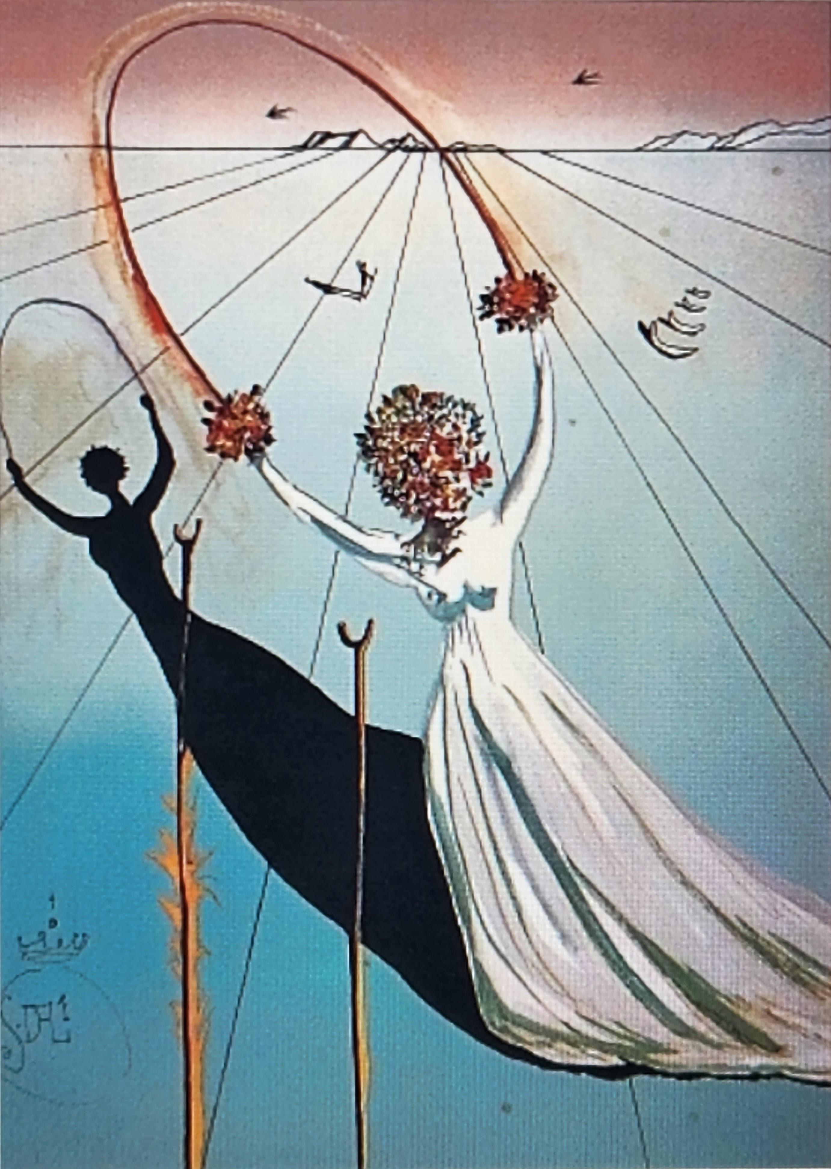 Tapis Alice au pays des merveilles de Salvador Dalí de Ege Axminster A/S, Danemark, 1977 en vente 1