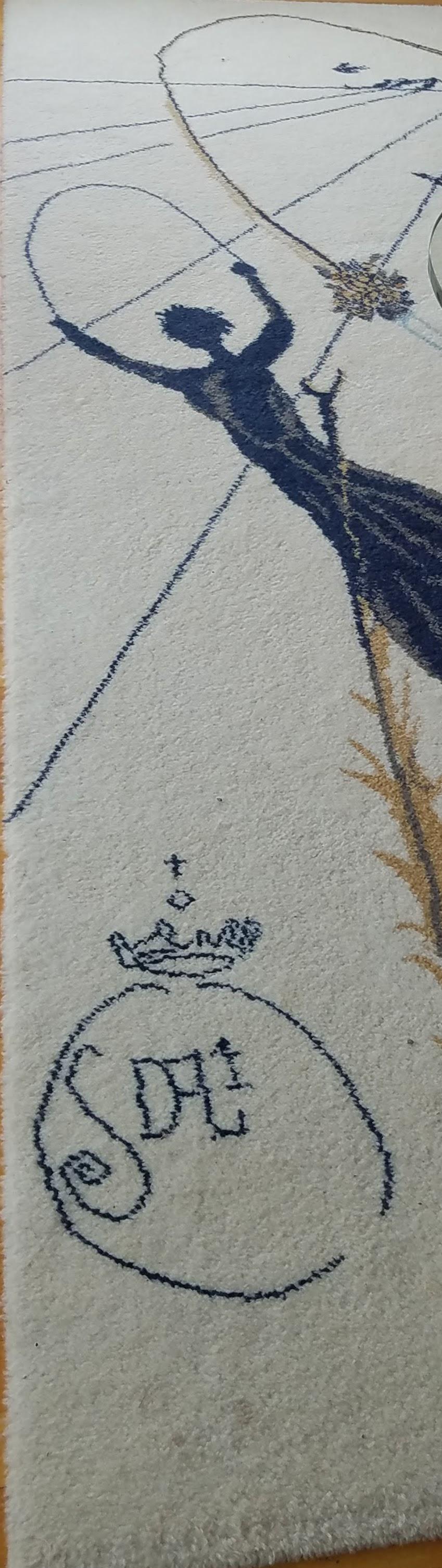 Alice in Wonderland Rug by Salvador Dalí from Ege Axminster A/S, Denmark, 1977 In Good Condition For Sale In Camden, ME