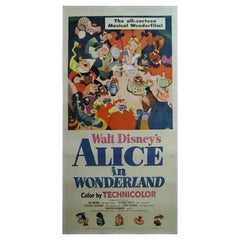 Vintage Alice in Wonderland, Unframed Poster, 1951