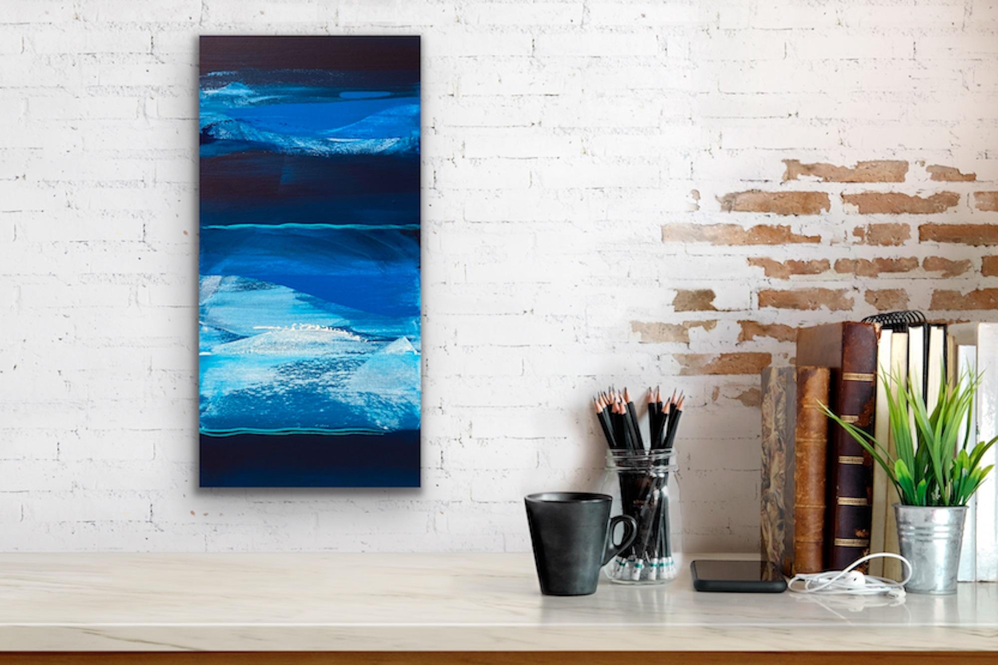 Blaue Serenity, Gemälde, Acryl auf Leinwand im Angebot 2