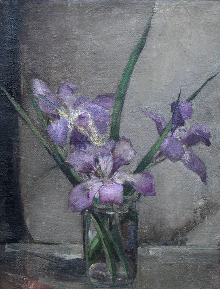 Alice Mary Burton Purple Arrangement British art 1940's oil