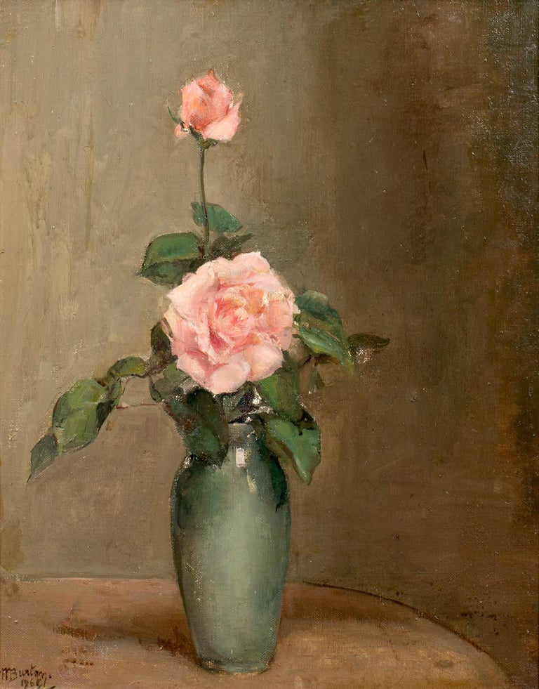 Alice Mary Burton - Study Of Pink Roses at 1stDibs | roses burton, mary  burton, pink rose study
