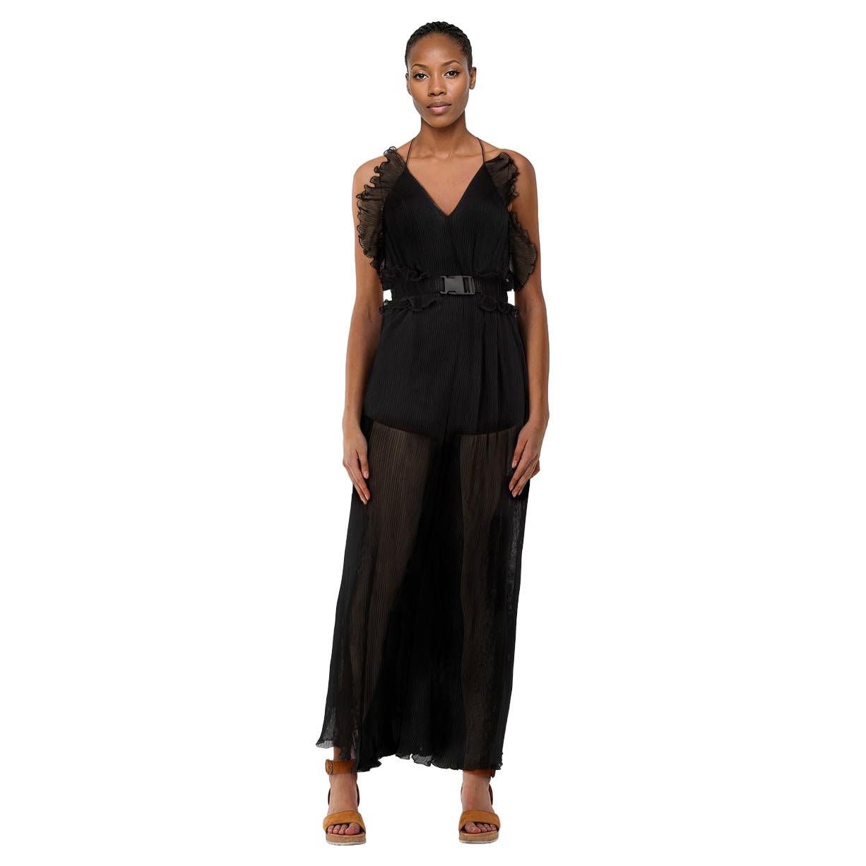 Alice McCall Combinaison noire à bordures volantées Taille M