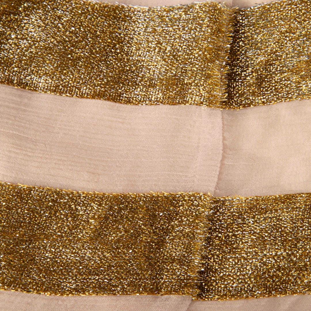 Alice McCall Pink & Gold Fringed Striped Midi Dress Size XXS In New Condition In London, GB