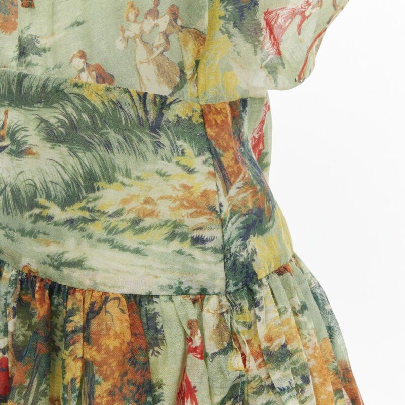 ALICE MCCALL Strange Dreams Combinaison à manches volantées imprimée en vert US2 XS en vente 5