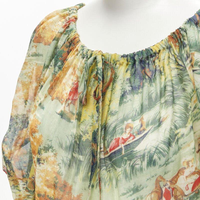 ALICE MCCALL Strange Dreams Combinaison à manches volantées imprimée en vert US2 XS en vente 3