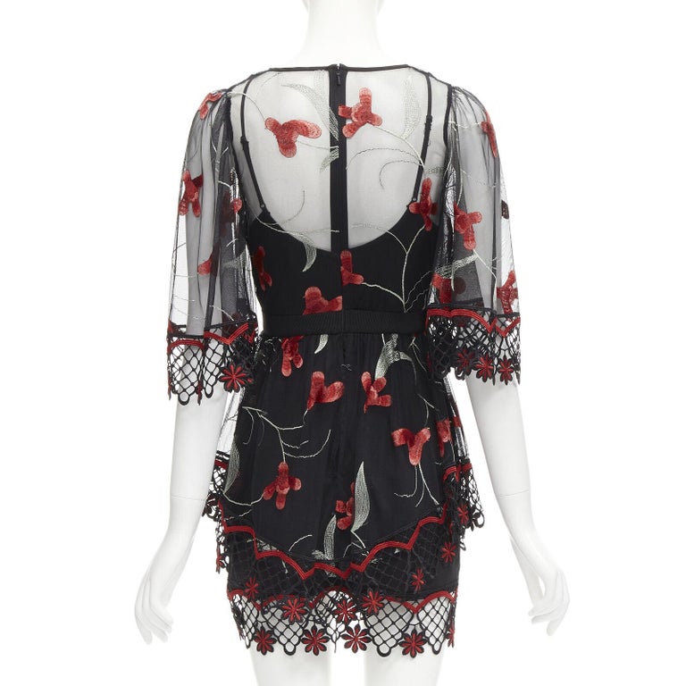 Alice mccall wish you were here embroidered tulle mini dress discount