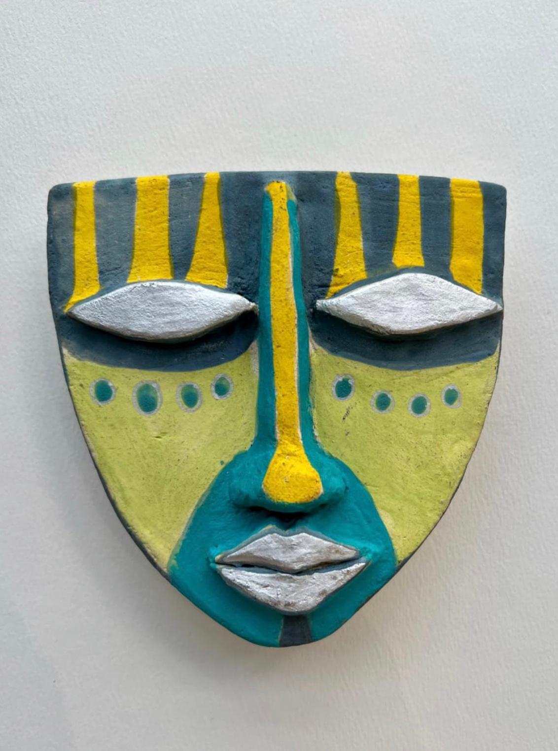 Mask 5, abstract clay mask by Alice Mizrachi