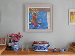 Jasmine and Blue. Contemporary Still Life Oil Painting