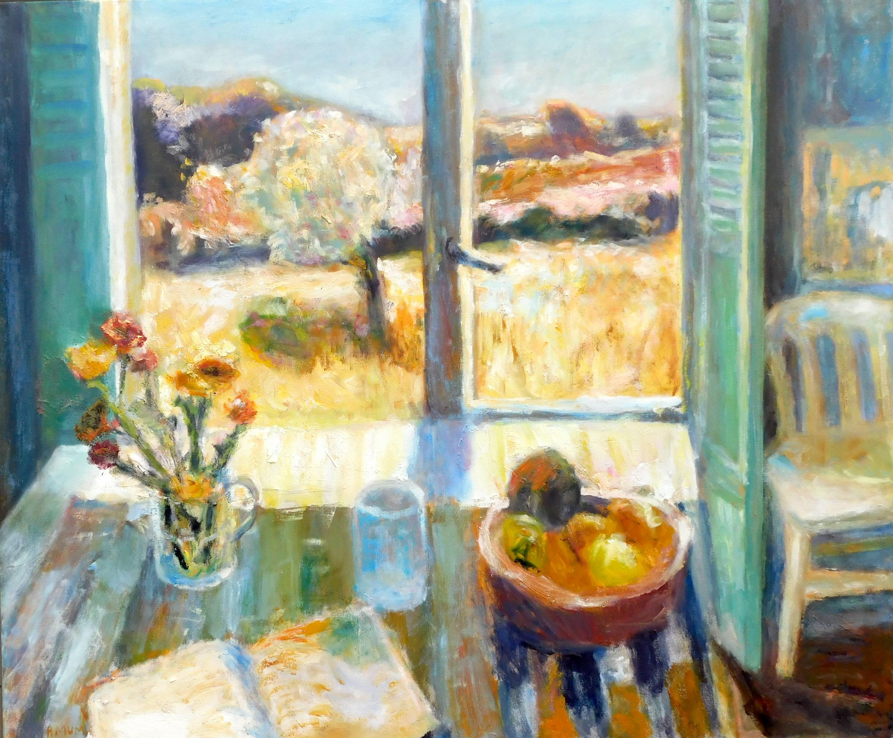 Alice Mumford Interior Painting - Mellow Summer Afternoon,  Contemporary Landscape Oil Painting