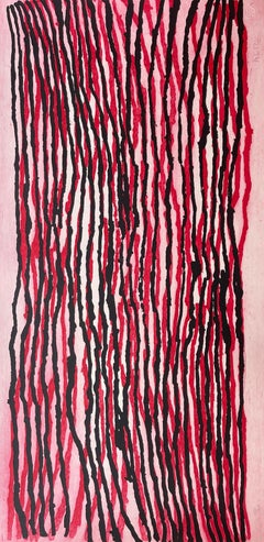 "Tali Tali - Sandhills" Aboriginal Ink on Paper Piece by Alice Nampitjinpa Dixon