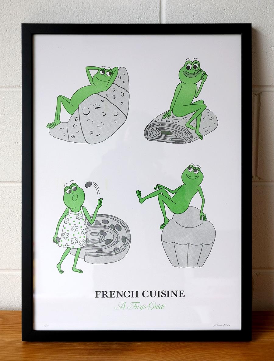 A Frog's Guide to Patisserie – Risograph print