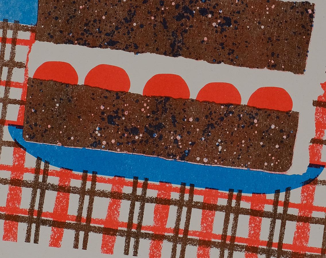 Black Forest Cake Slice - Other Art Style Print by Alice Oehr