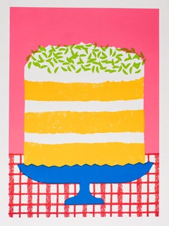 Schirmdruck "Torte Cake" mit Pistazien und Zitronen
