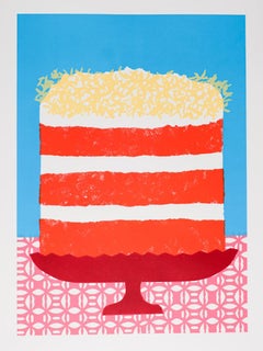 Orange Syrup Cake with Coconut Screenprint