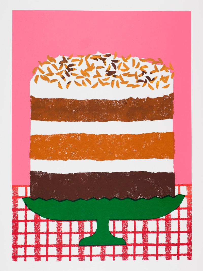 Toasted Almond Cocoa Cream Cake Screen Print