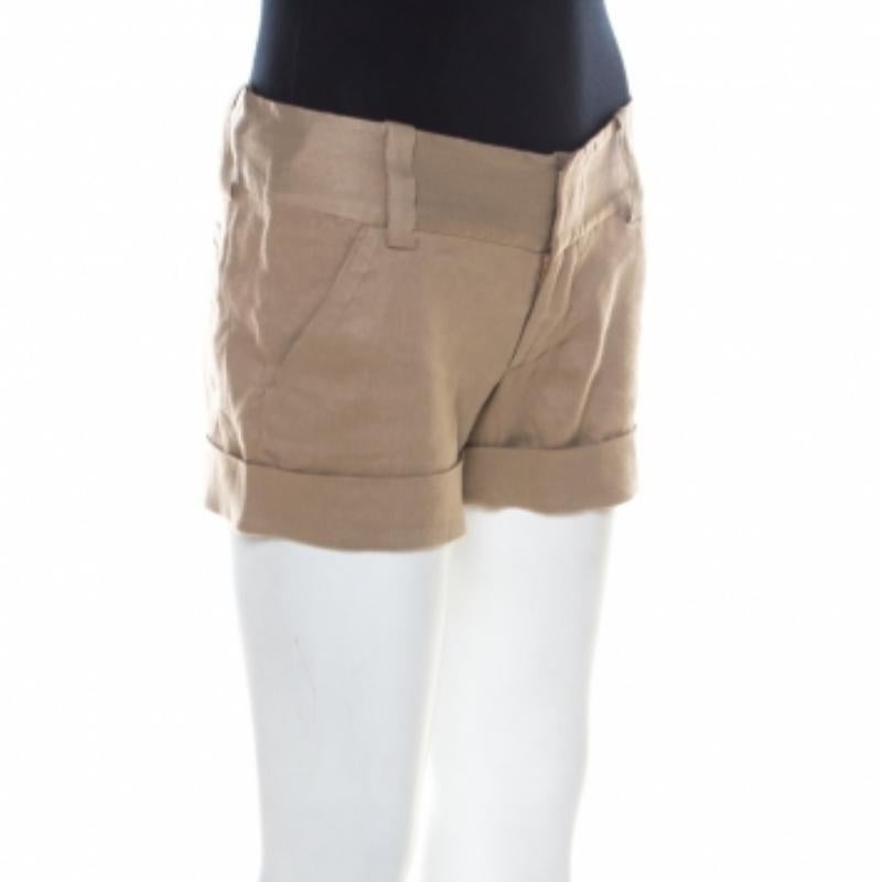 Alice + Olivia, courts manchettes en lin beige L Pour femmes en vente