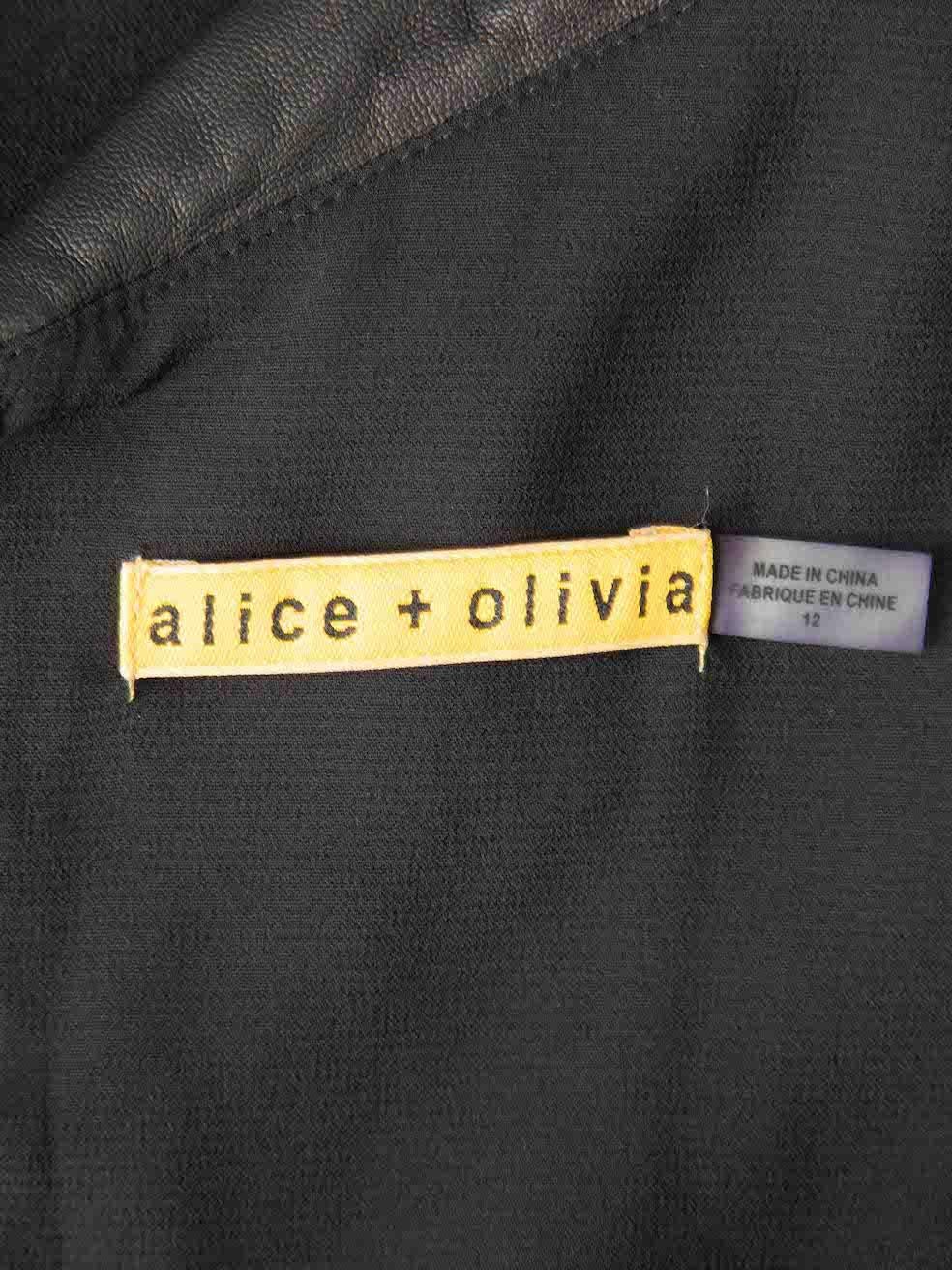 Women's Alice + Olivia Black Collared Mini Dress Size XXL For Sale