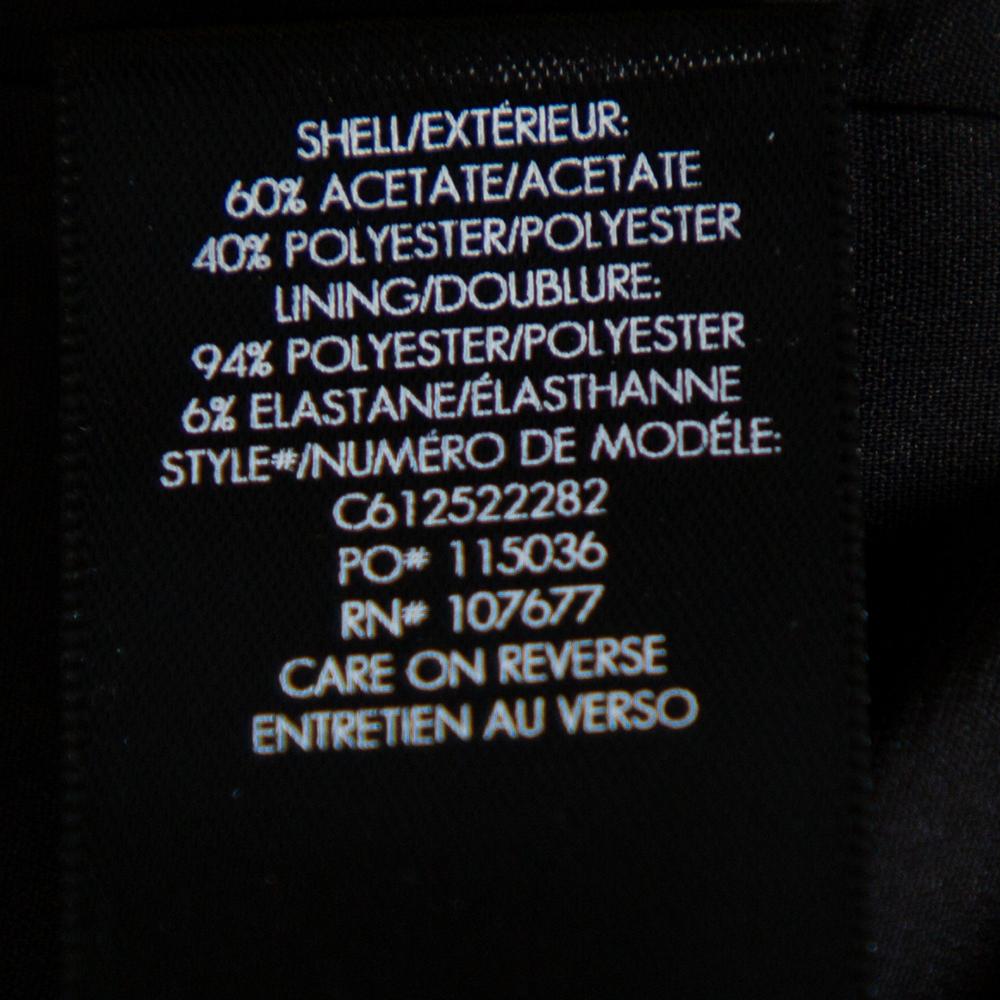 Alice + Olivia Black Crepe Cutout Detail Plunge Neck Riki Midi Dress XS 1