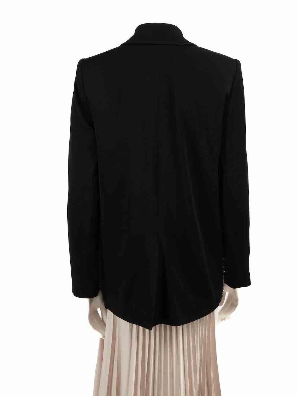 Alice + Olivia Black Crystal Embellished Blazer Size M In Good Condition For Sale In London, GB