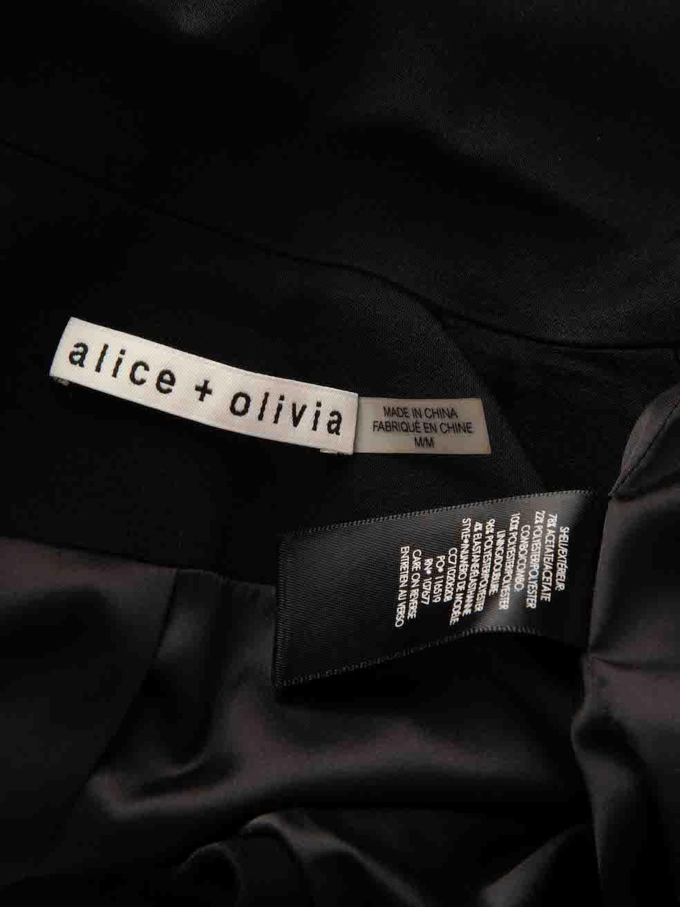 Alice + Olivia Black Crystal Embellished Blazer Size M For Sale 3