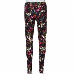 Alice + Olivia Black Floral Printed Denim Skinny Fit Jeans S