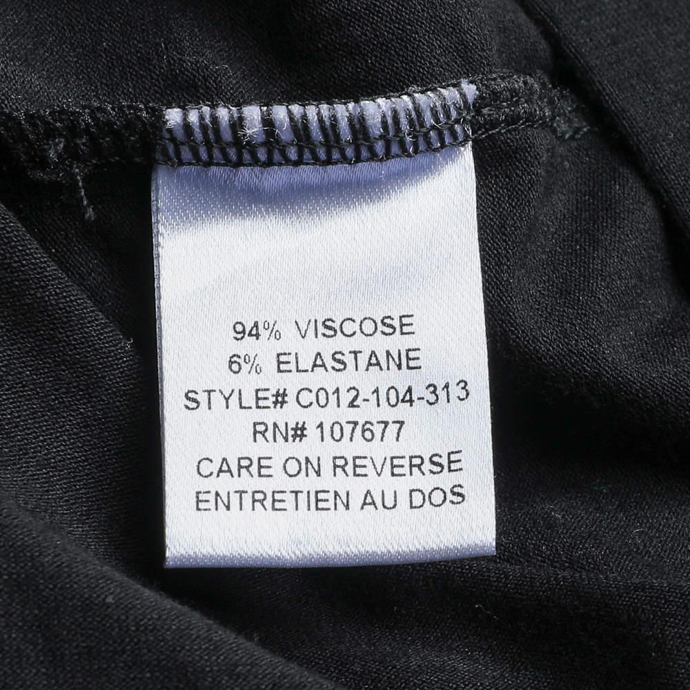 Alice + Olivia Black Jersey Tulip Draped Skirt M 2