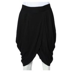 Alice + Olivia Falda drapeada de tulipán de punto negro M