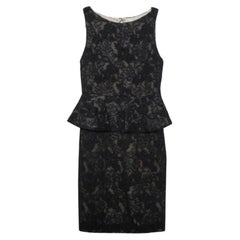 Alice + Olivia Black Lace Josephine Peplum Dress S