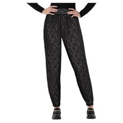 Alice + Olivia Black Lace Slim Fit Trousers Size XS