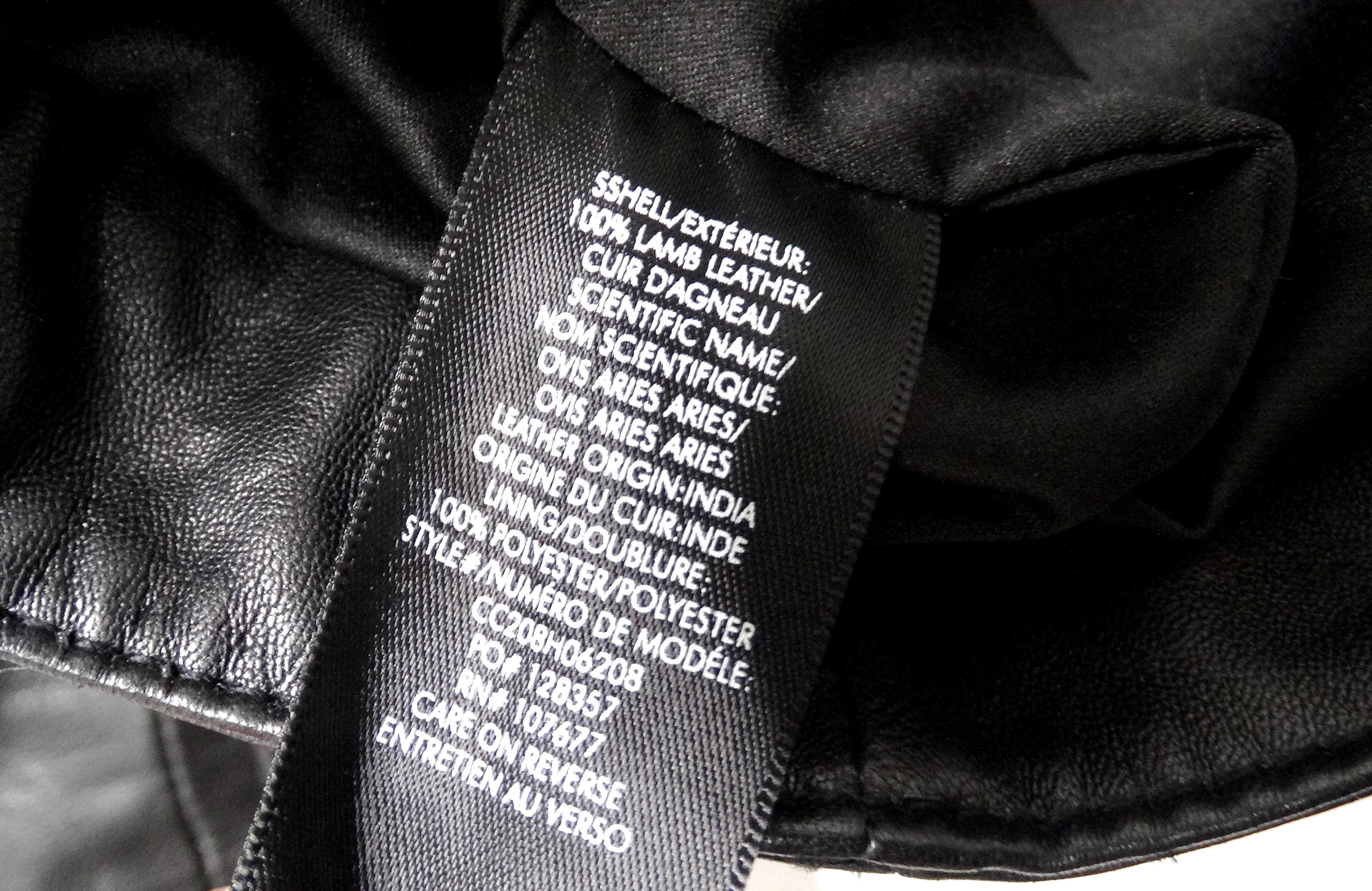 Alice + Olivia Black Lambskin Leather Rockstud & Grommet Embellished Jacket For Sale 4