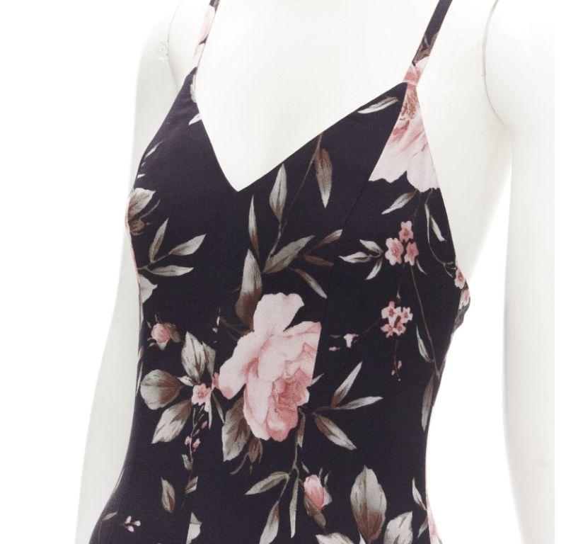 ALICE OLIVIA black pink rose floral print viscose midi slip dress US4 S
Reference: KNLM/A00171
Brand: Alice Olivia
Material: Viscose
Color: Black, Pink
Pattern: Floral
Closure: Zip
Lining: Polyester
Made in: China

CONDITION:
Condition: Excellent,