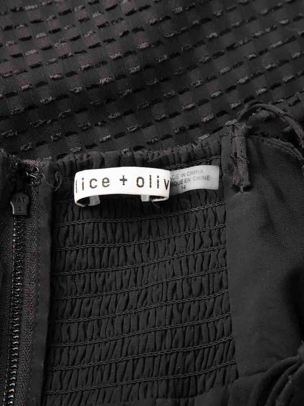 Women's Alice + Olivia Black Tufted Texture Dress Size XL