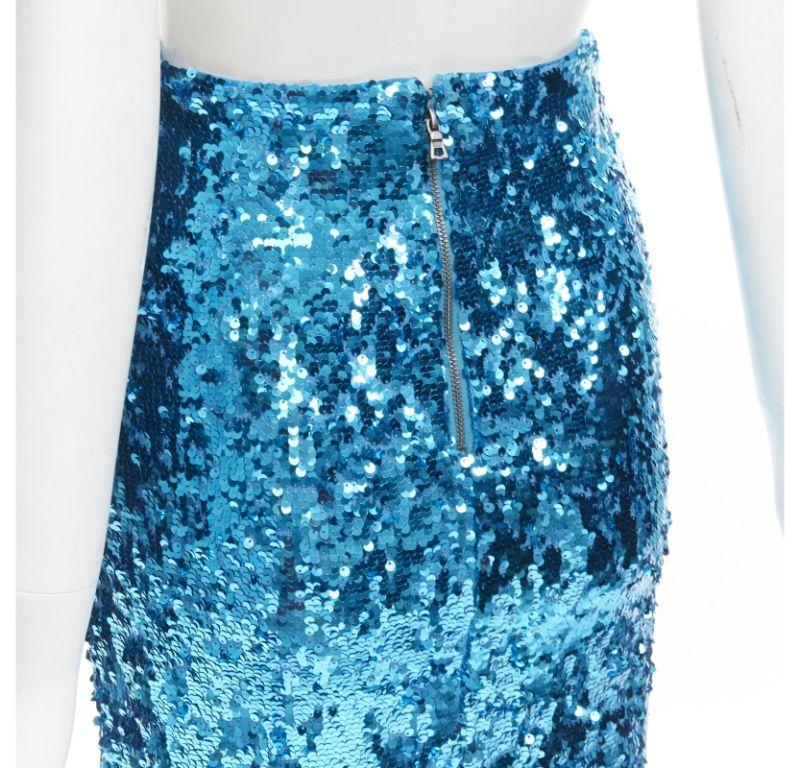 ALICE OLIVIA blue bling sequins side zip disco party pencil skirt US0 XS
Reference: AAWC/A00319
Brand: Alice Olivia
Material: Polyester, Blend
Color: Blue
Pattern: Solid
Closure: Zip
Lining: Fabric
Extra Details: Side zip detail.
Made in: