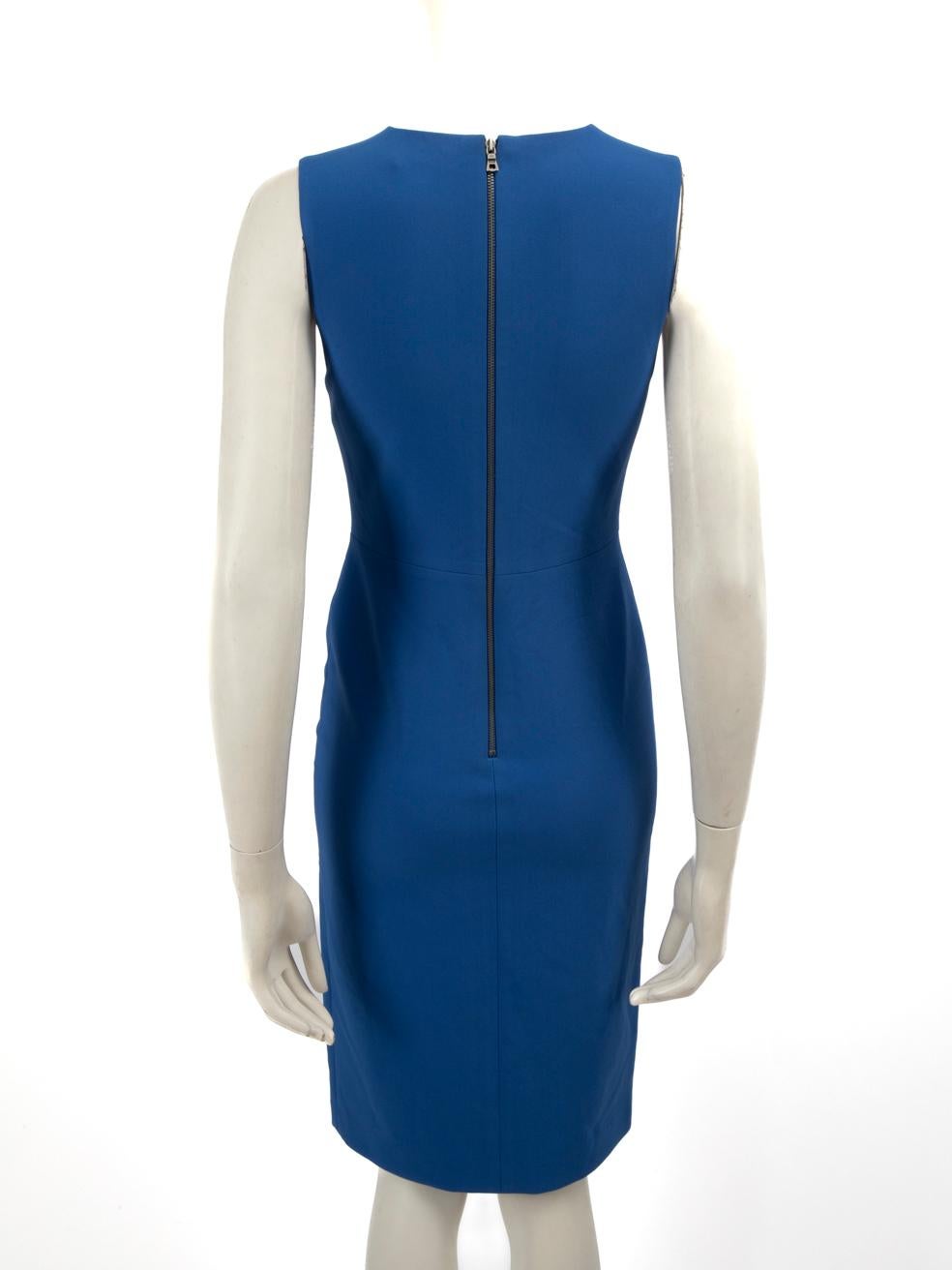 Alice + Olivia Blue V Neckline Dress Size S In Good Condition For Sale In London, GB