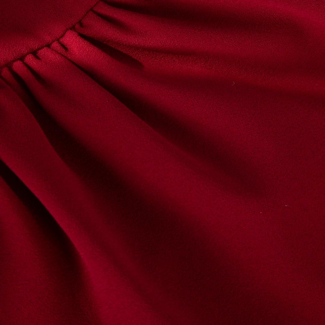 Rouge Alice + Olivia - Robe droite bordeaux à manches cloche, taille XXS en vente