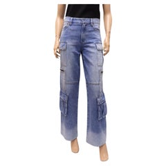 Alice + Olivia Cay Baggy Denim Cargo Jeans Size 25