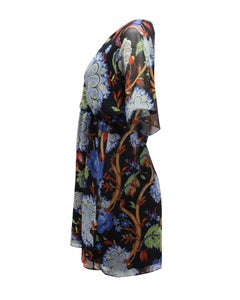 Alice + Olivia Cay Floral Dress in Multicolor Polyester