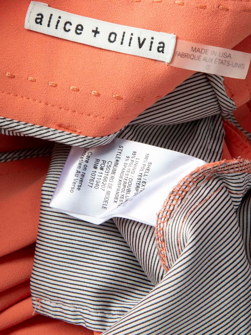 Alice + Olivia Coral Wide Leg Trousers Size XXS 1