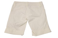 Alice + Olivia Cuffed Bermuda Shorts in White Cotton