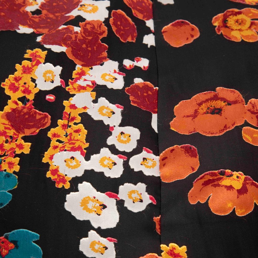Brown Alice + Olivia Floral Jacquard Dress Size M For Sale